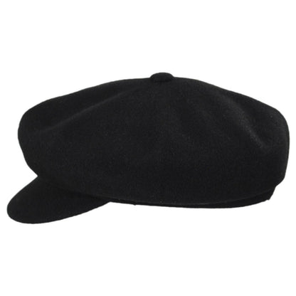 Kangol | Spitfire Wool Newsboy Cap | 160801 | profile | BLACK