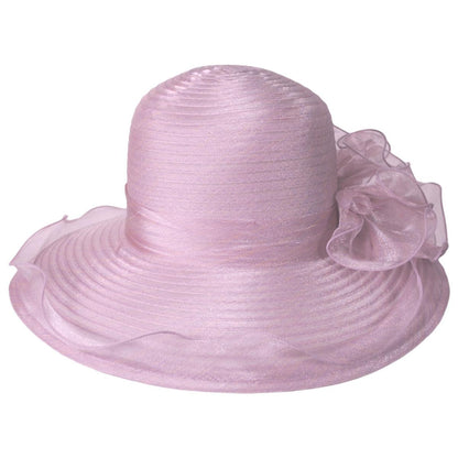 San Diego Hat Company | Organza Mesh Lampshade Dress Hat | 121050 | front | LAVENDER