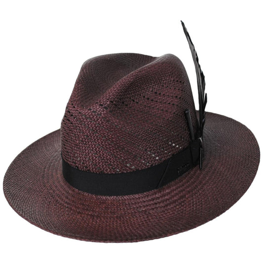 Bailey 1922 | Keats Vented Panama Straw Fedora Hat | 127839 | lead | JAVA BEAN