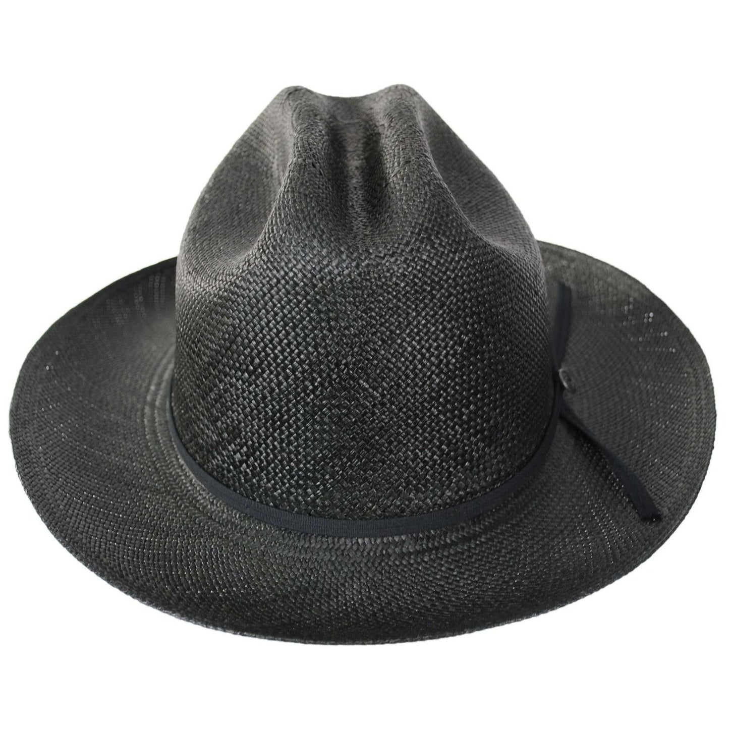 Jaxon Hats | Open Road Grade 8 Panama Straw Western Hat | 127150 | front | BLACK