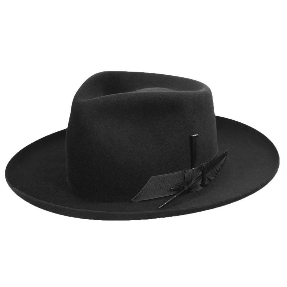 Bailey 1922 | Barksdale Polished Wool Felt Fedora Hat | 130362 | lead | BLACK