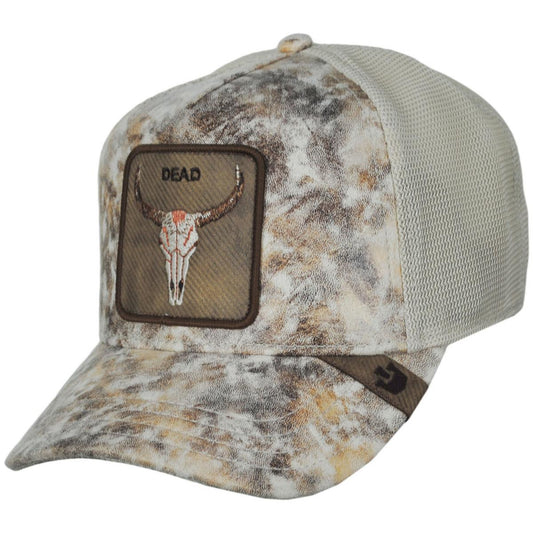 Goorin Bros | Storm Skull Vegan Leather Mesh Trucker Snapback Baseball Cap | 200674 | lead | TAN