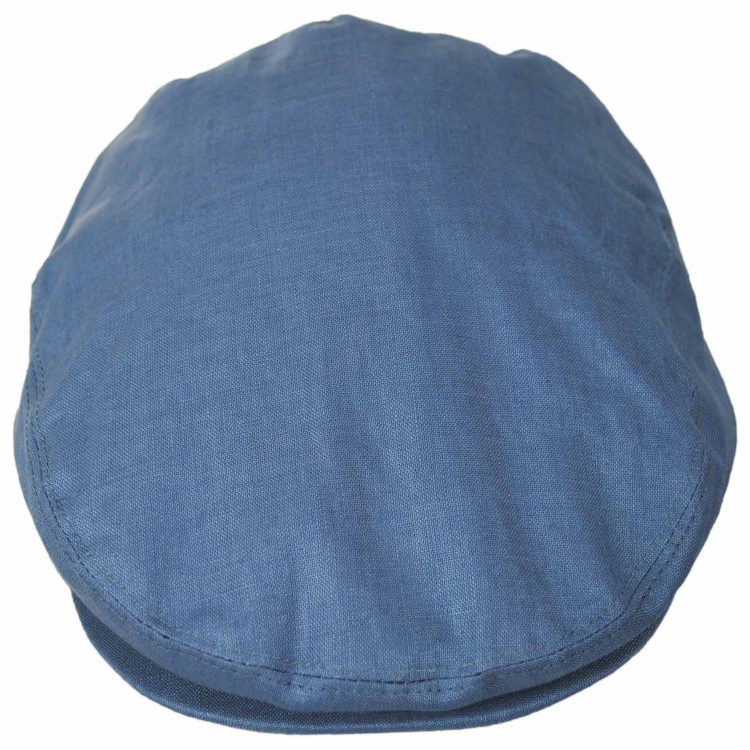 Jaxon Hats | Linen and Cotton Ivy Cap | 167732 | front | DENIM BLUE