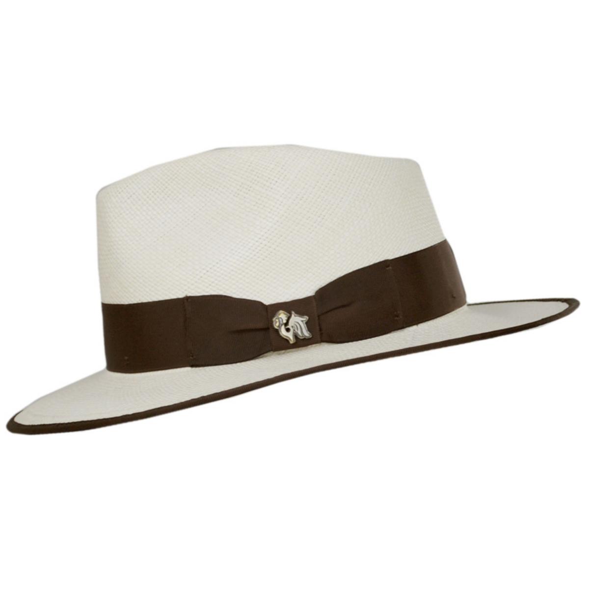 Bigalli | Kellan Panama Straw Fedora Hat | 129235 | profile | NATURAL
