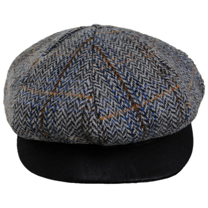 Scala | Finnbar Wool Blend Tweed Newsboy Cap | 160172 | front | GREY