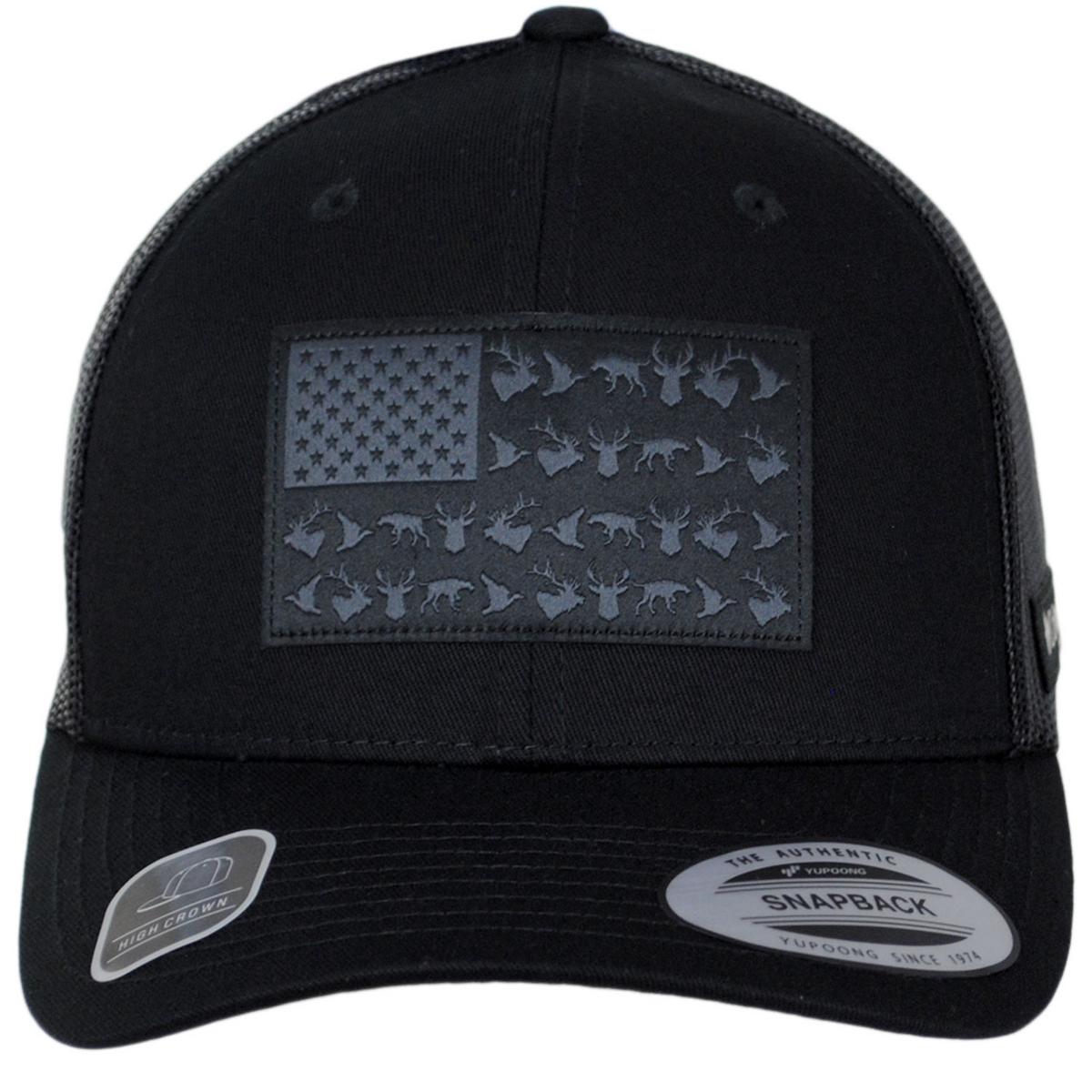 Columbia Sportswear | PHG Game Flag Mesh Snapback Baseball Cap | 400097 | front | BLACK