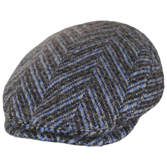 Bailey 1922 | Tyler Herringbone Flat Cap | 167245 | lead | BLUE