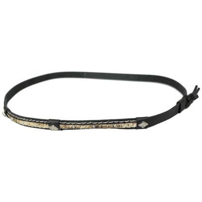 Scala | Cow Hair & Hide with Concho & Studs Leather Hat Band | 602108 | lead | BROWN