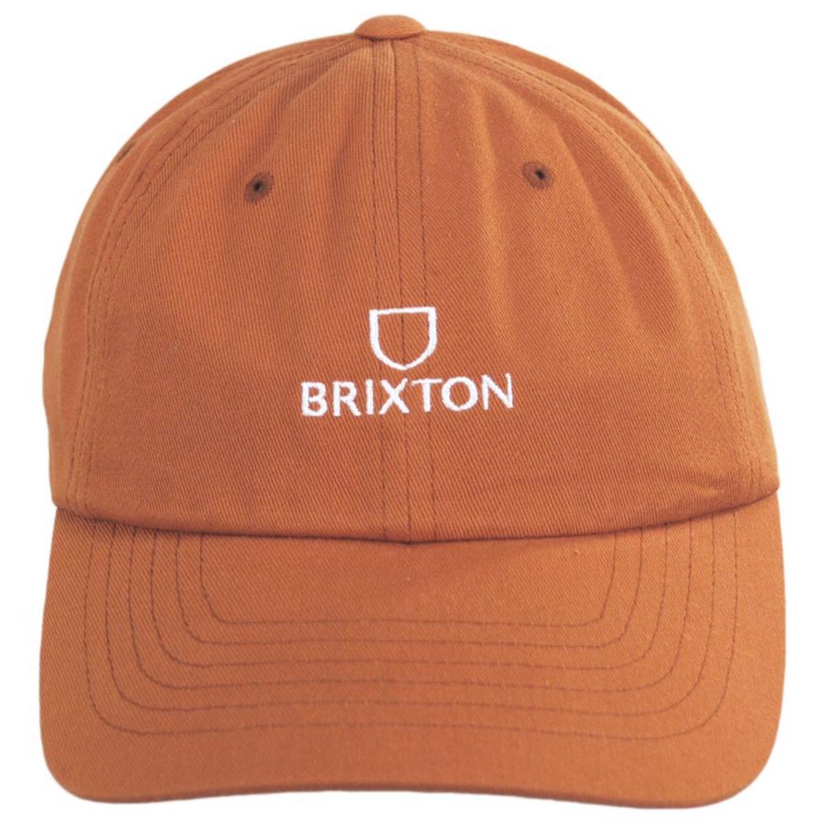 BRIXTON HATS | Alpha LP Strapback Baseball Cap - Paradise Orange & Pine Needle | 201796PP | front | PARADISE ORANGE