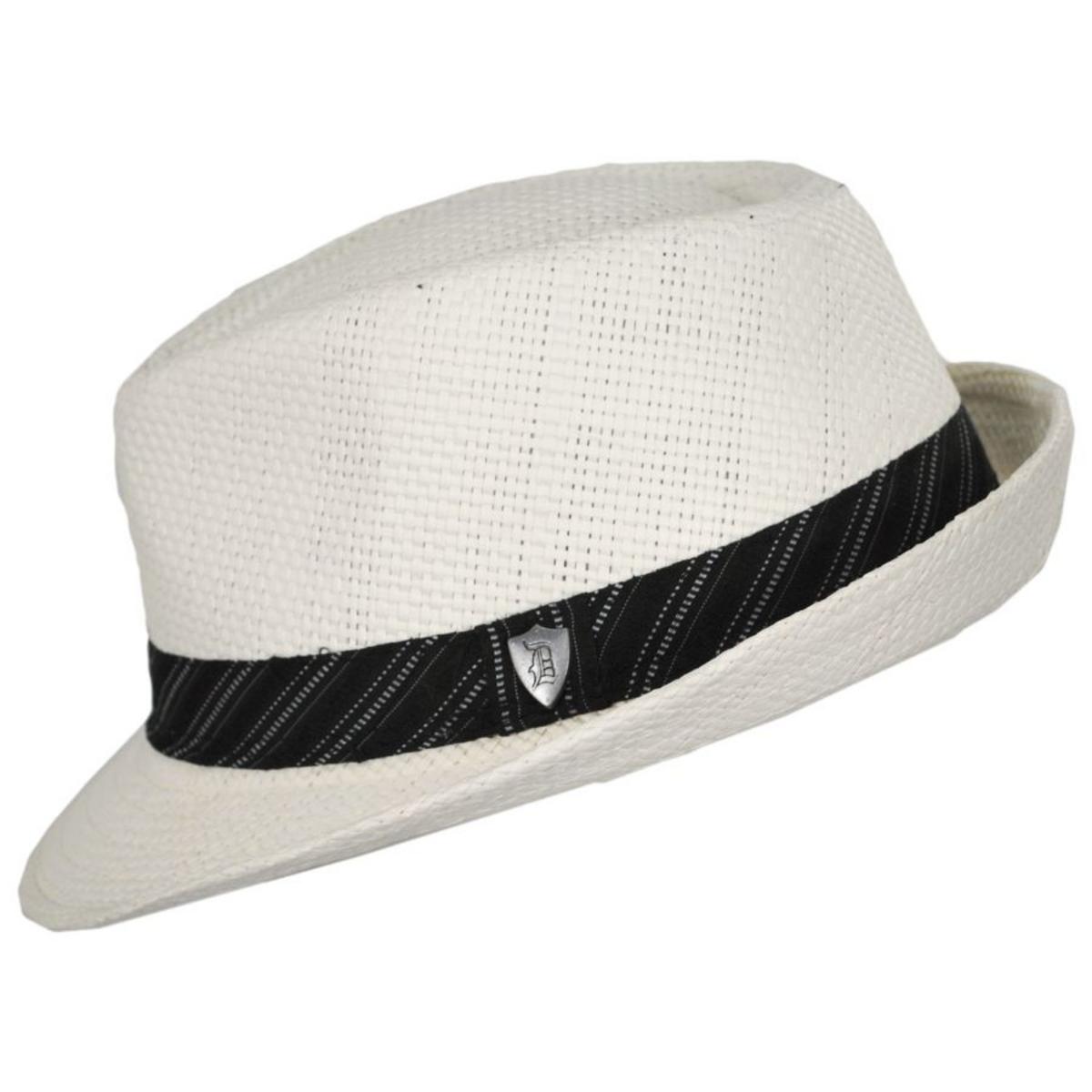 Dorfman Pacific | Stingy Brim Toyo Straw Fedora Hat | 126124 | profile | NATURAL