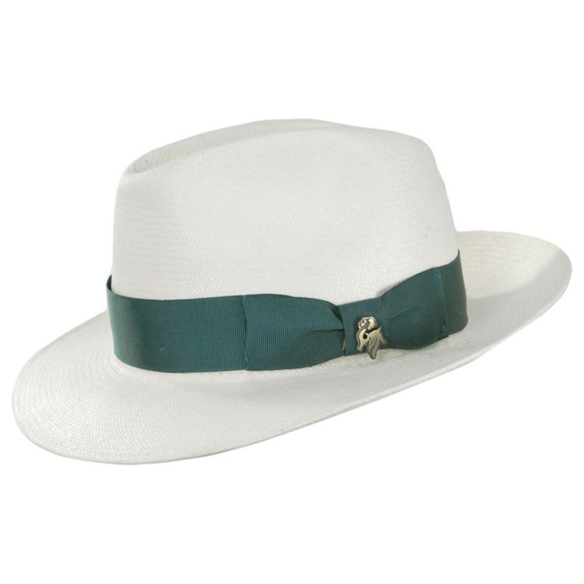 Bigalli | Gemstone Grade 8 Panama Straw Fedora Hat | 129245 | profile | WHITE