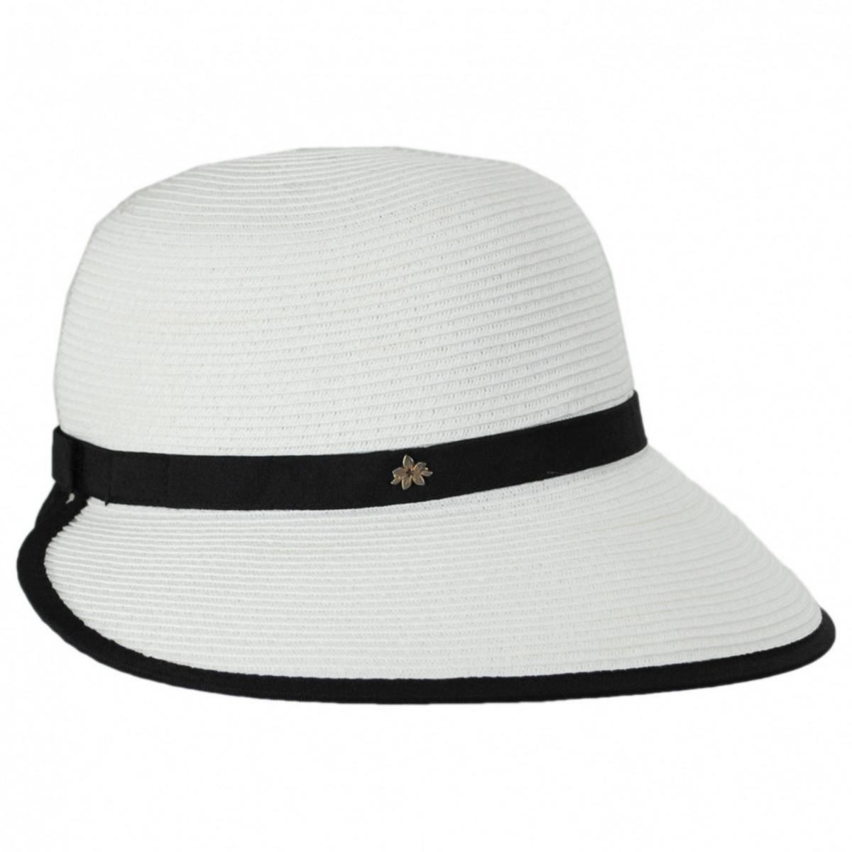 Cappelli | Toyo Straw Braid Facesaver Hat | 101201 | profile | WHITE