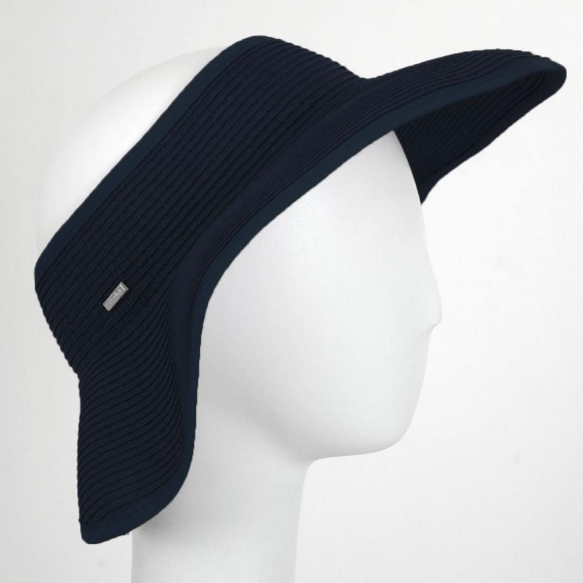 San Diego Hat Company | Roll Up Toyo Straw Visor | 197300 | front | NAVY BLUE