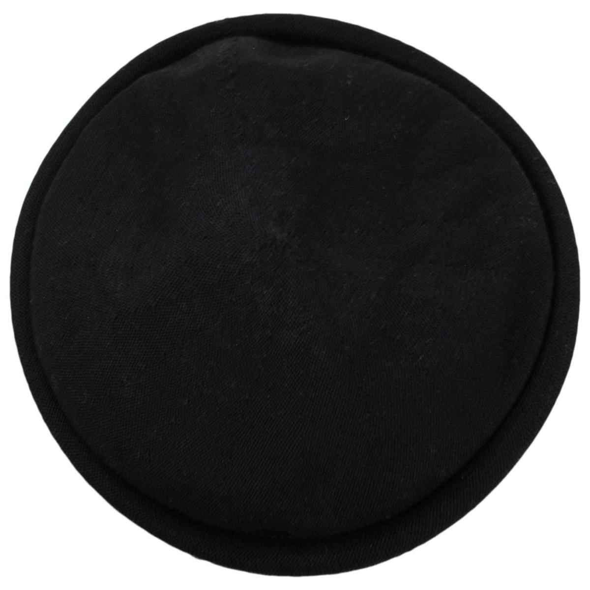 Parkhurst | Pointelle Cotton Knit Topper Beanie Hat | 500853 | profile | BLACK
