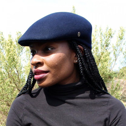 Jaxon Hats | Wool Ascot Cap | 167550 | lsfone | NAVY