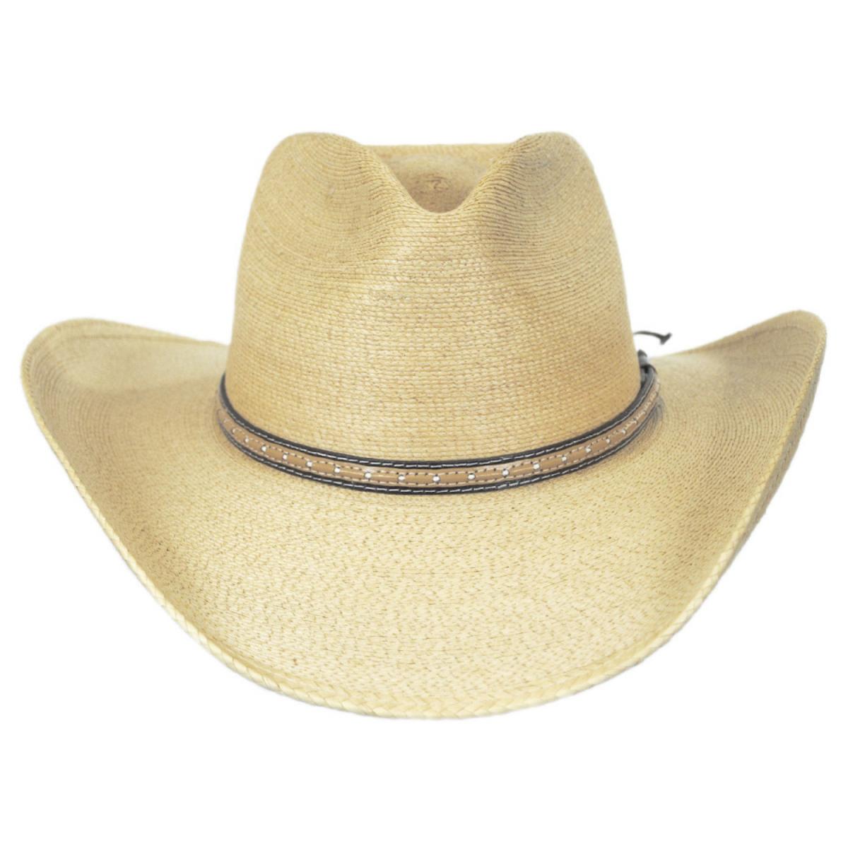 Stetson | Stetson Sawmill Palm Leaf Straw Western Hat | 126969 | front | TOASTED