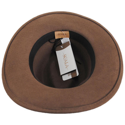 Scala | Desmonda Wool Felt Outback Hat | 123443 | under | MINK