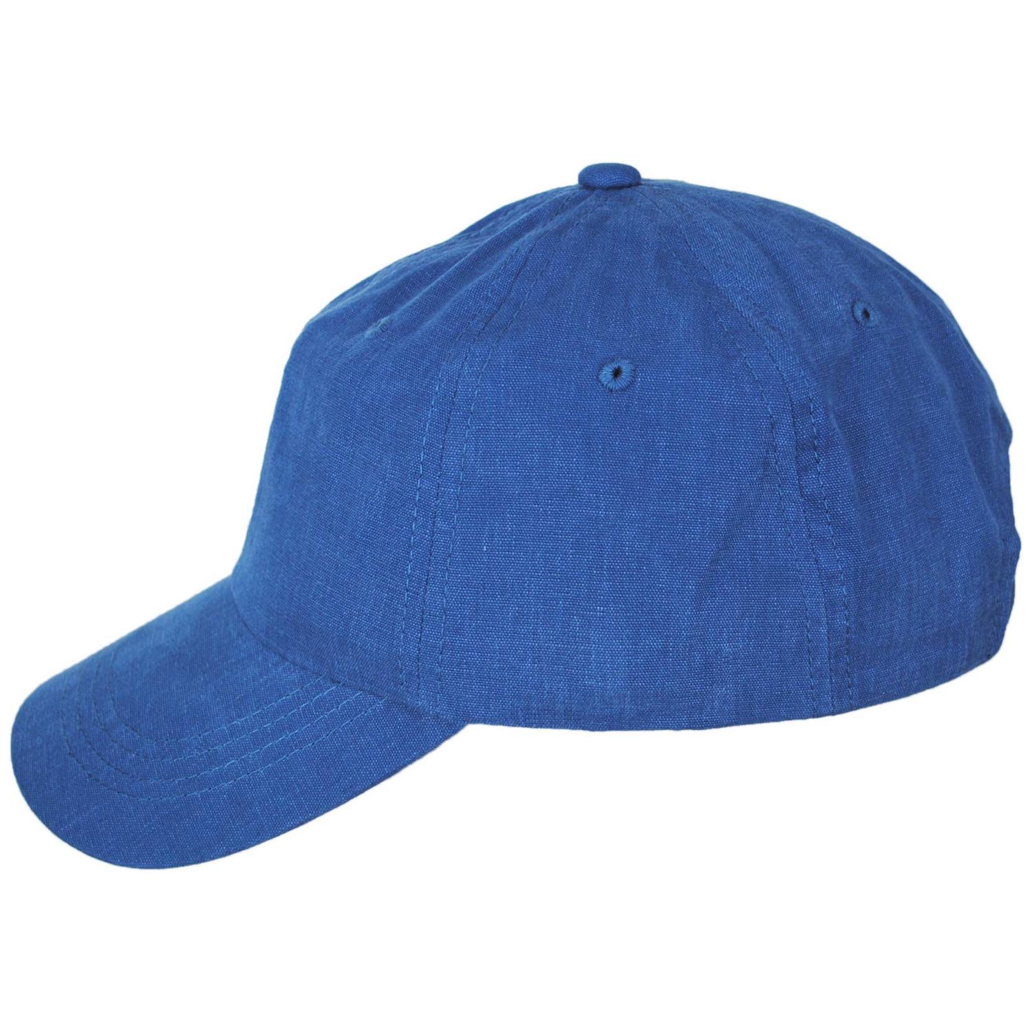 Dorfman Pacific | Washed Cotton Baseball Cap Dad Hat | 200188 | profile | BLUE