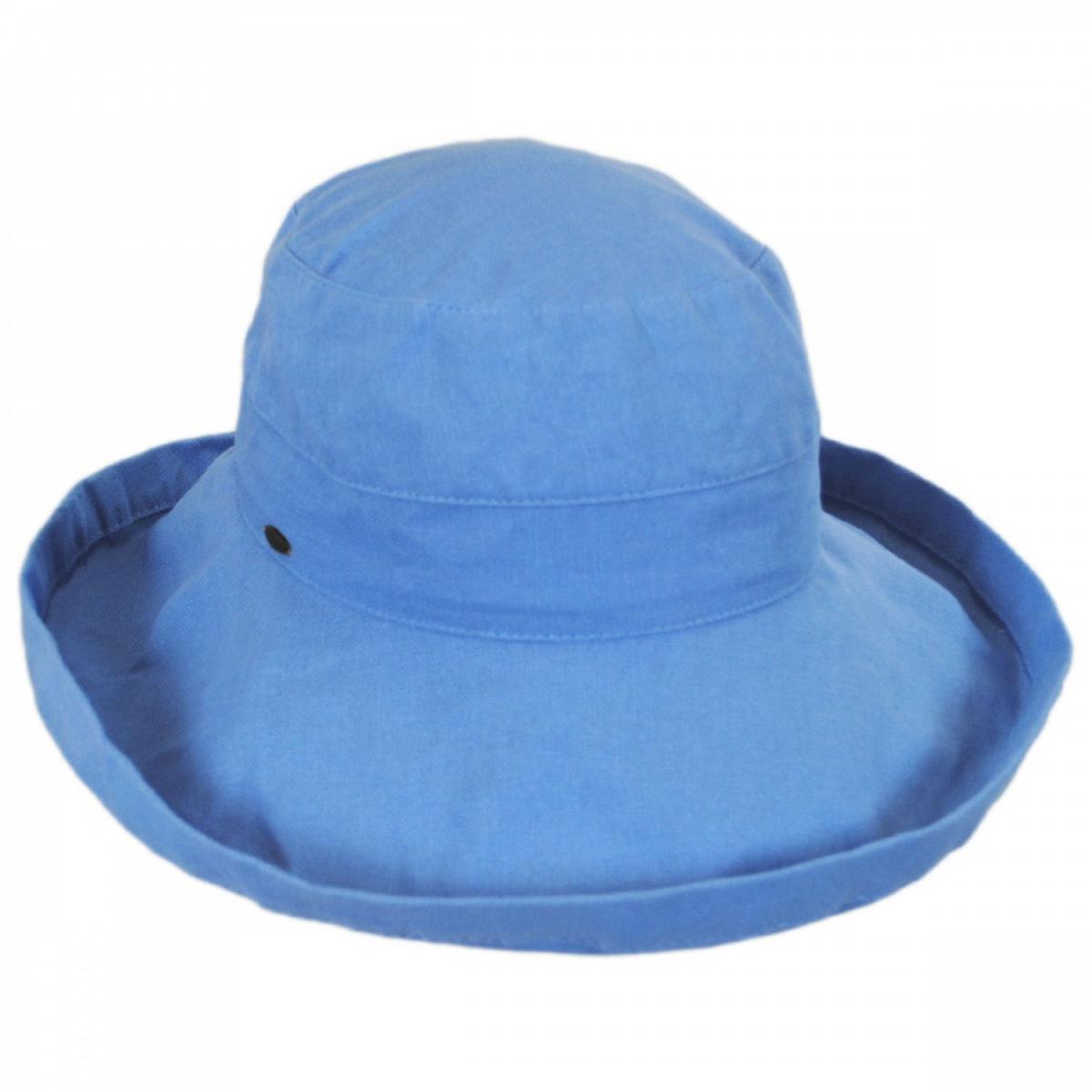 Scala | Lanikai Cotton Sun Hat | 106374 | lead | MEDIUM BLUE