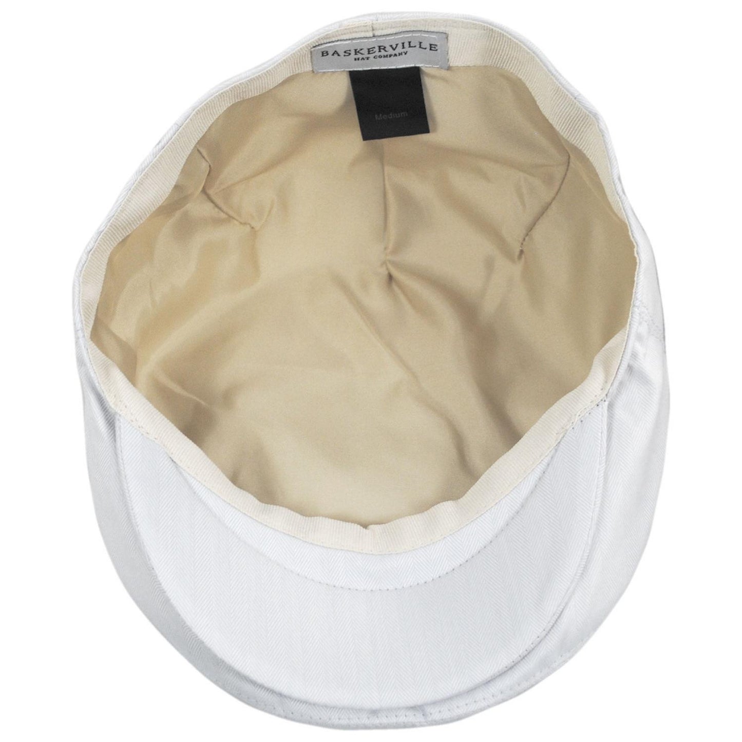 Baskerville Hat Company | Llanddew Cotton Herringbone Ivy Cap | 167680 | under | IVORY