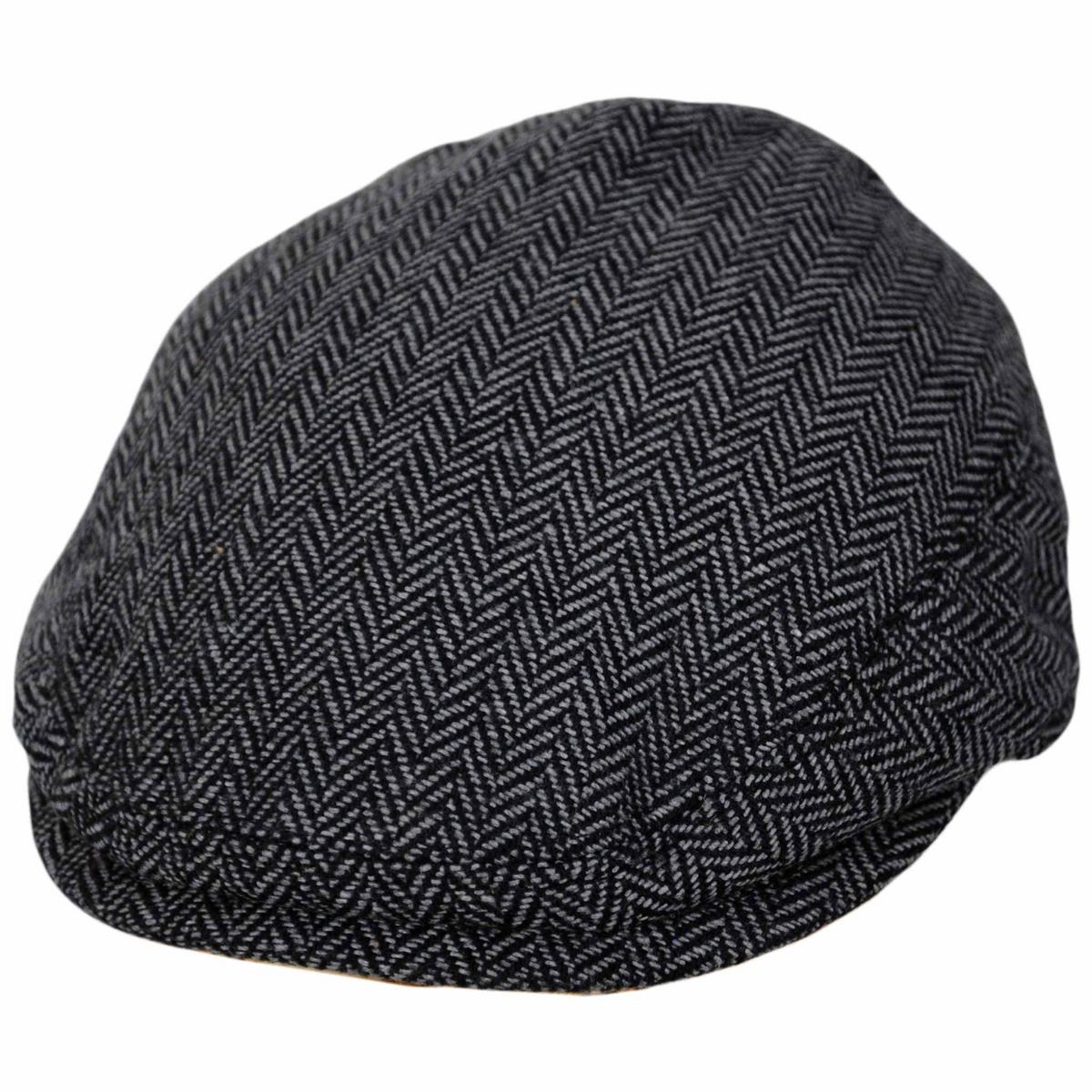 Jaxon Hats | Baby Herringbone Wool Blend Ivy Cap | 512111 | lead | CHARCOAL
