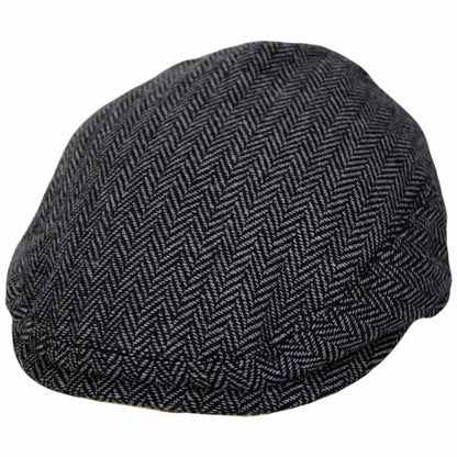 Jaxon Hats | Baby Herringbone Wool Blend Ivy Cap | 512111 | lead | CHARCOAL