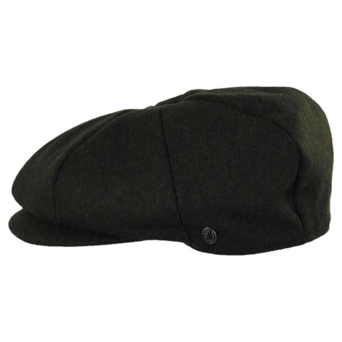 Jaxon Hats | Harlem Wool Blend Newsboy Cap | 167791 | profile | OLIVE GREEN