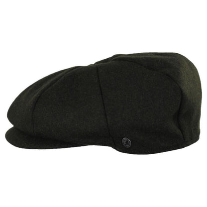 Jaxon Hats | Harlem Wool Blend Newsboy Cap | 167791 | profile | OLIVE GREEN