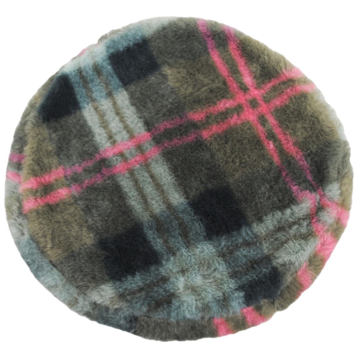 Kangol | Faux Fur Plaid Beret | 150928 | top | TAUPE PLAID