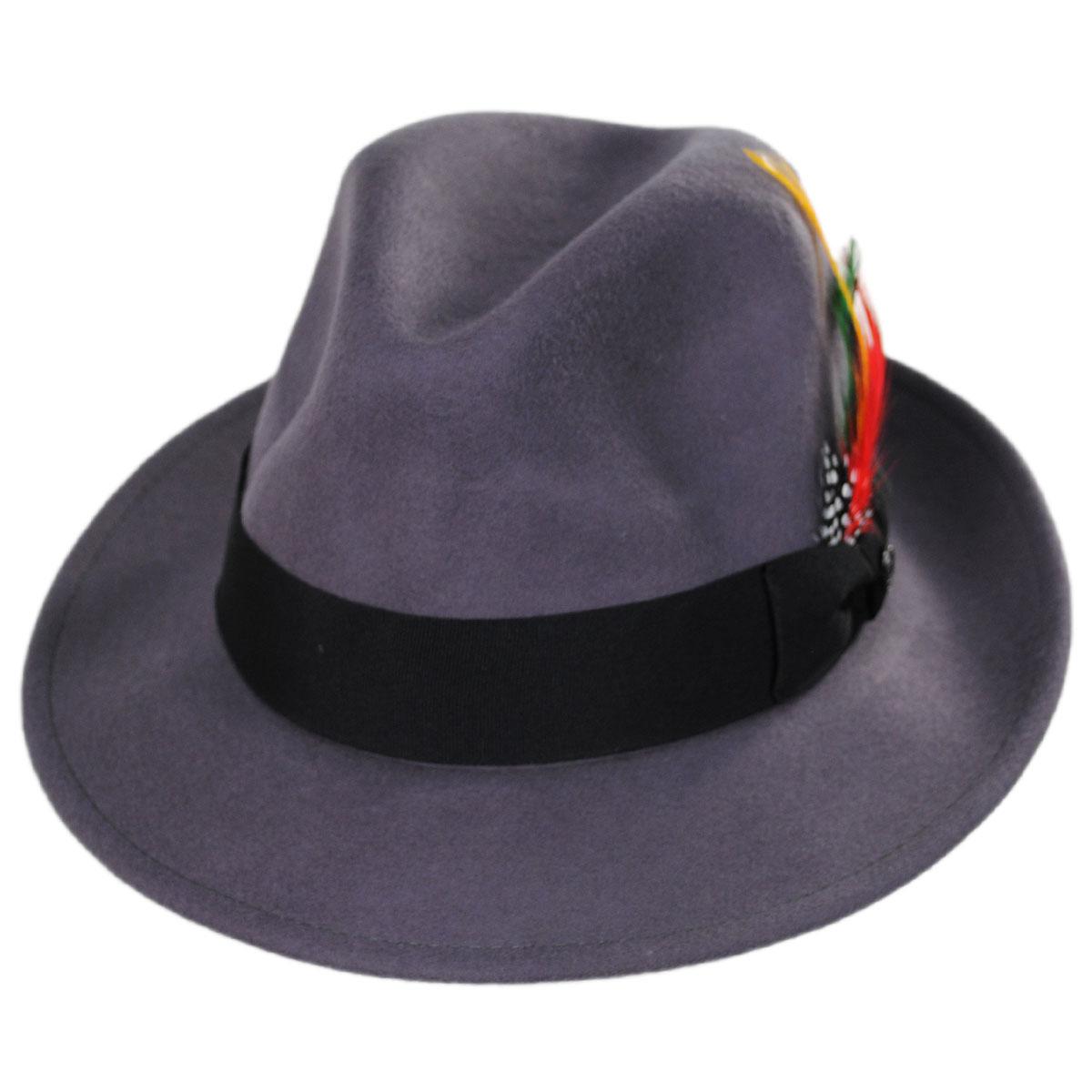 Jaxon Hats | Wholesale Pinch Crown Crushable Wool Felt Fedora Hat B2B Pre-Pack | B2B135000 | lead | GREY