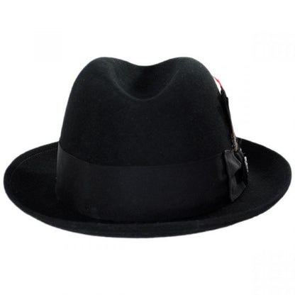 Dobbs | Randall Wool Felt Fedora Hat | 130716 | front | BLACK