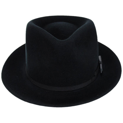 Bailey 1922 | Wilmore Elite Wool Felt Fedora Hat | 130105 | front | BLACK