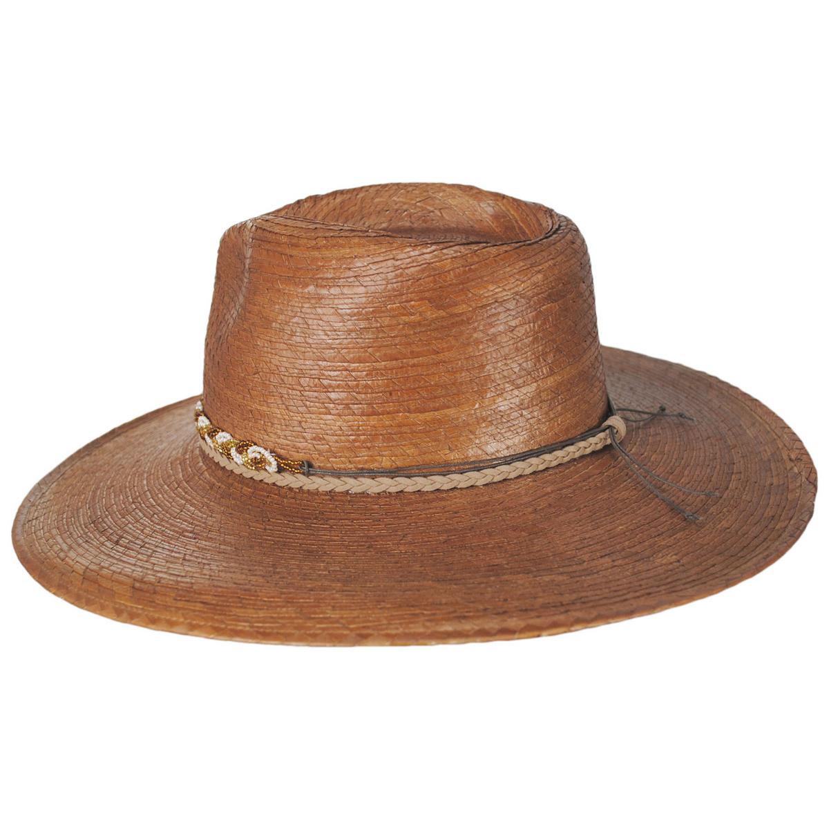 Passiflora Palm Straw Fedora Hat