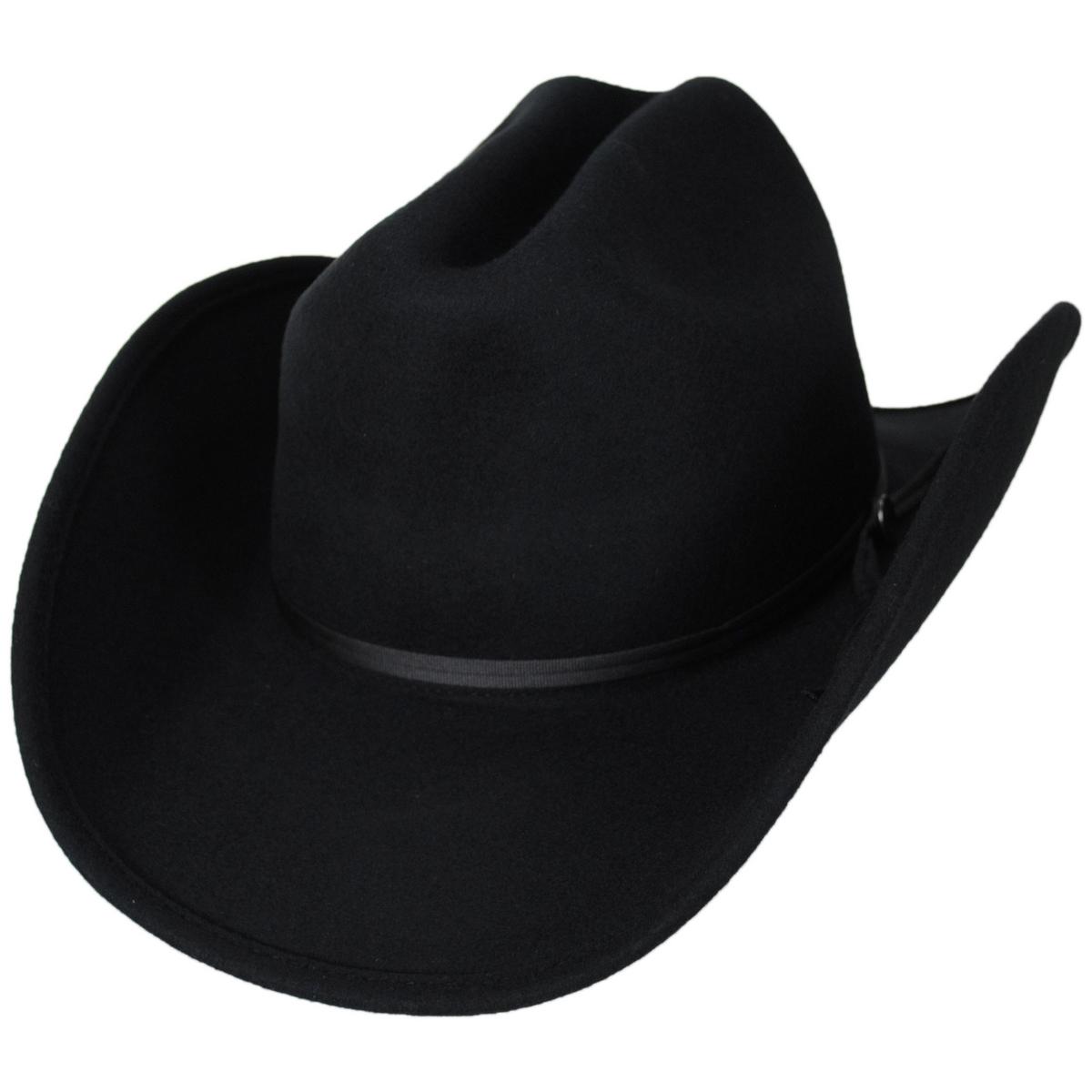 Jaxon Hats | Wool Felt Western Hat | 132000 | lead | BLACK
