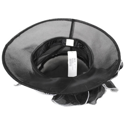 Jeanne Simmons | Organza Boater Dress Hat | 120729 | under | BLACK/WHITE