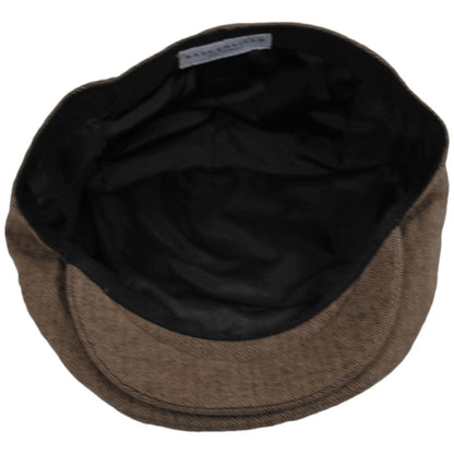 Baskerville Hat Company | Swansea Cotton Herringbone Ivy Cap | 167677 | under | BROWN/TAN