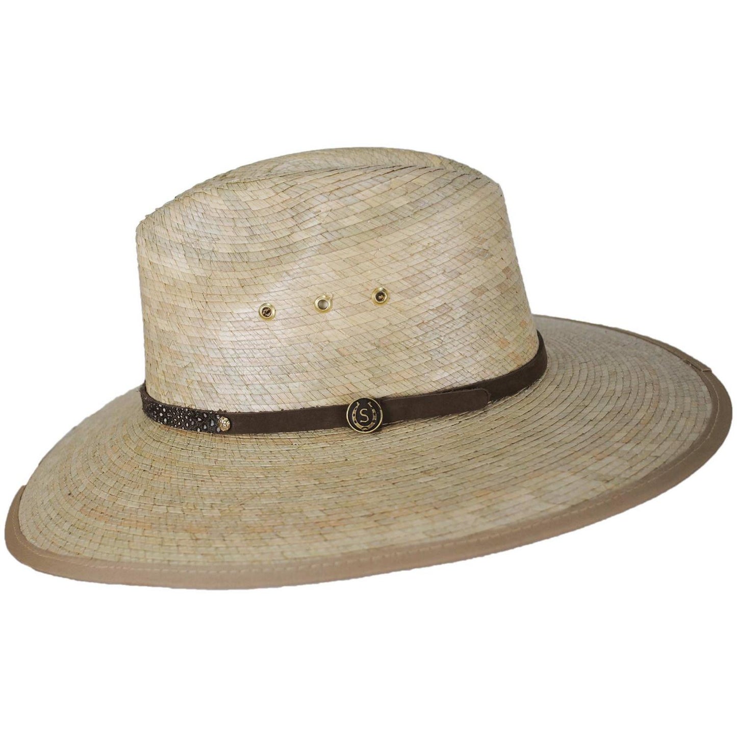 Stetson | Arrowrock Palm Straw Safari Fedora Hat | 126932 | profile | NATURAL