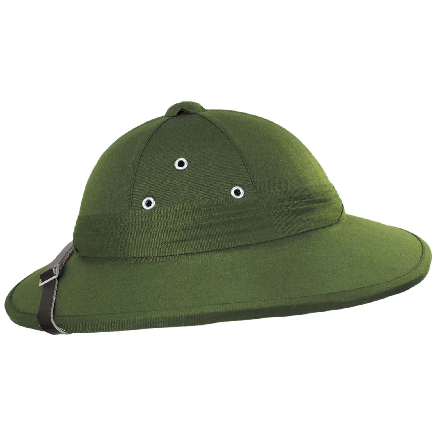 Village Hat Shop | Wholesale French Pith Helmet B2B Pre-Pack - Olive Green | B2B155800OG | profile | OLIVE GREEN