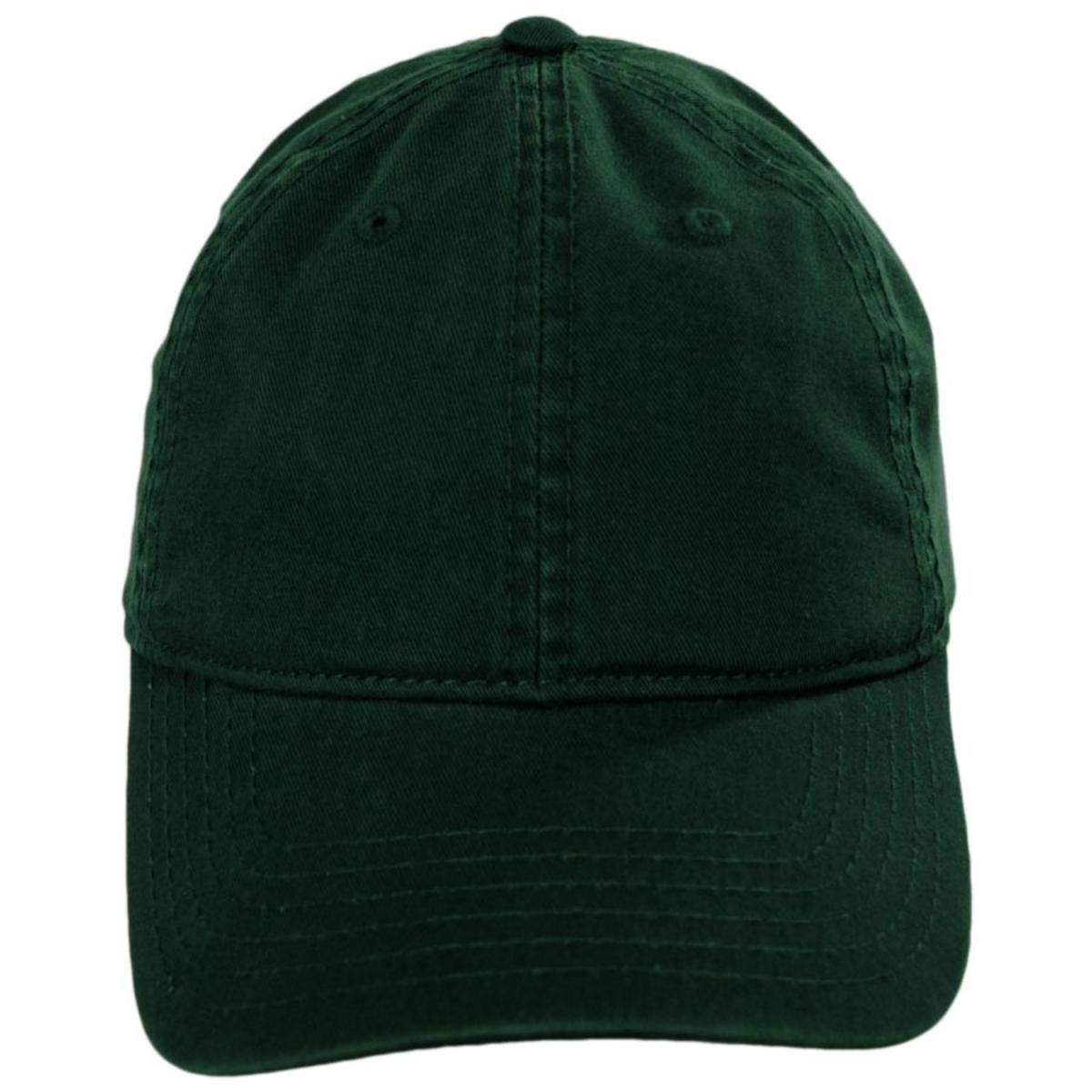 Otto | LoPro Washed Cotton Twill Strapback Baseball Cap Dad Hat | 201407 | front | DARK GREEN