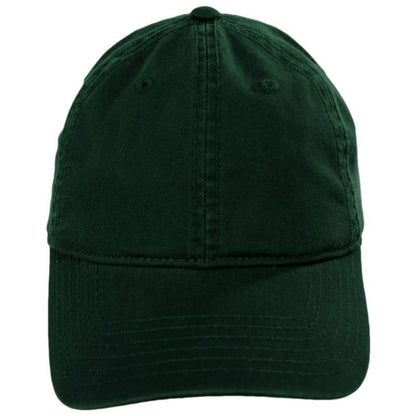 Otto | LoPro Washed Cotton Twill Strapback Baseball Cap Dad Hat | 201407 | front | DARK GREEN