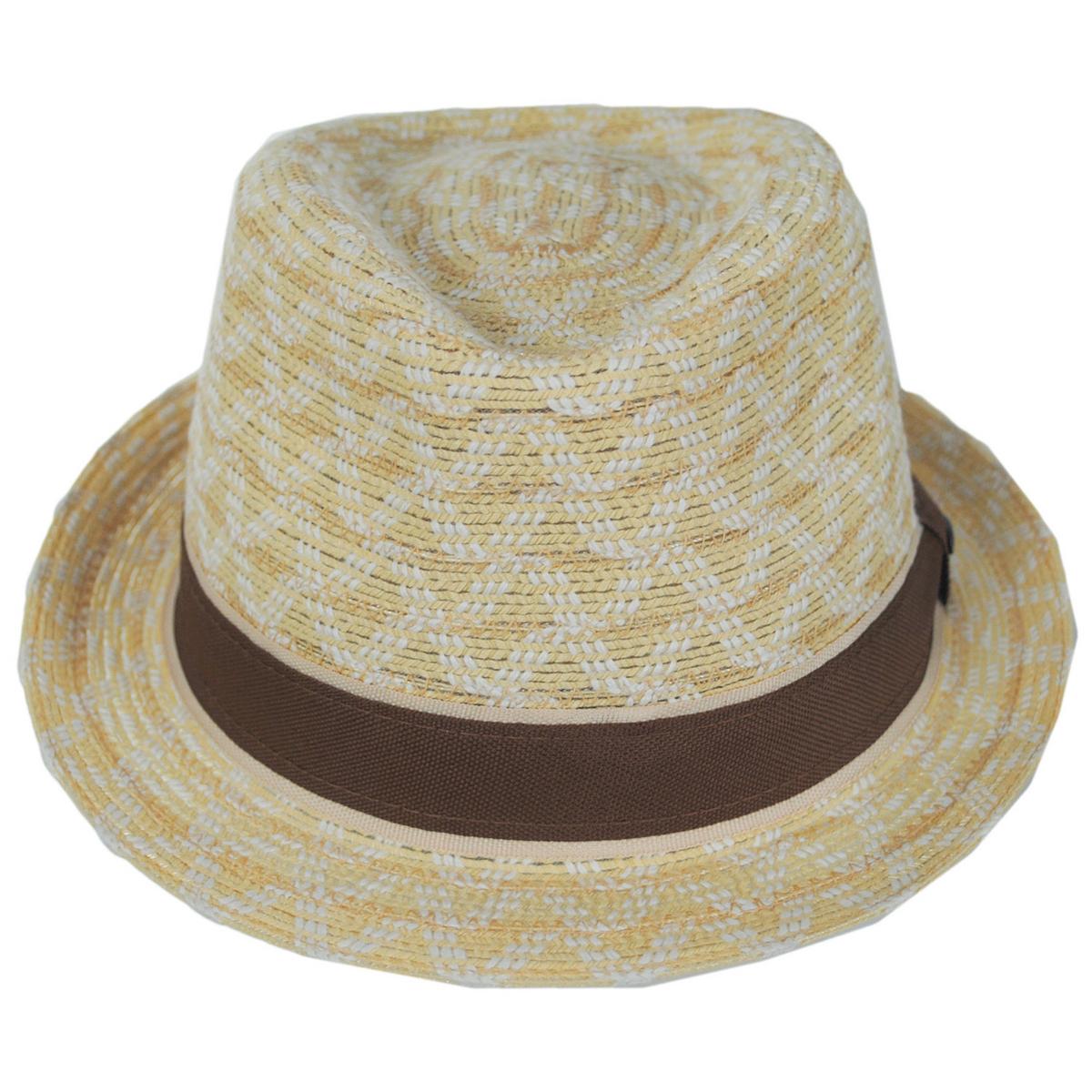Scala | Zane Poly Cotton Braid Fedora Hat | 126075 | front | NATURAL