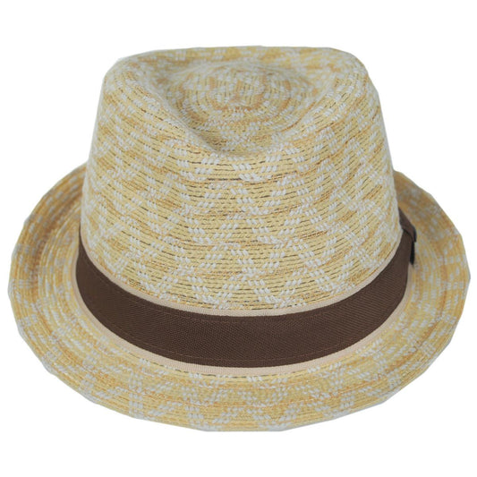 Scala | Zane Poly Cotton Braid Fedora Hat | 126075 | front | NATURAL