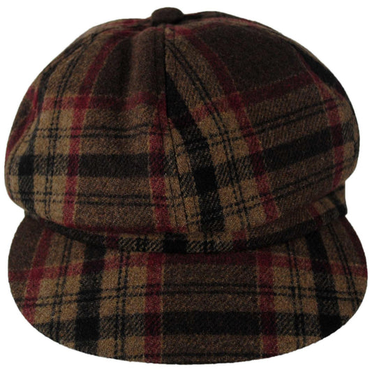 BRIXTON HATS | Bailey Plaid Spitfire Newsboy Cap | 161525 | front | SAND/RED/BROWN
