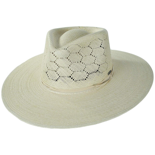 BRIXTON HATS | Porto Toyo Straw Fedora Hat | 104068 | lead | NATURAL