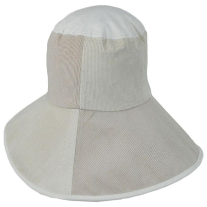 BRIXTON HATS | Maddie Color Block Cotton Sun Hat | 402611 | lead | DOVE/OFF WHITE/WHITE