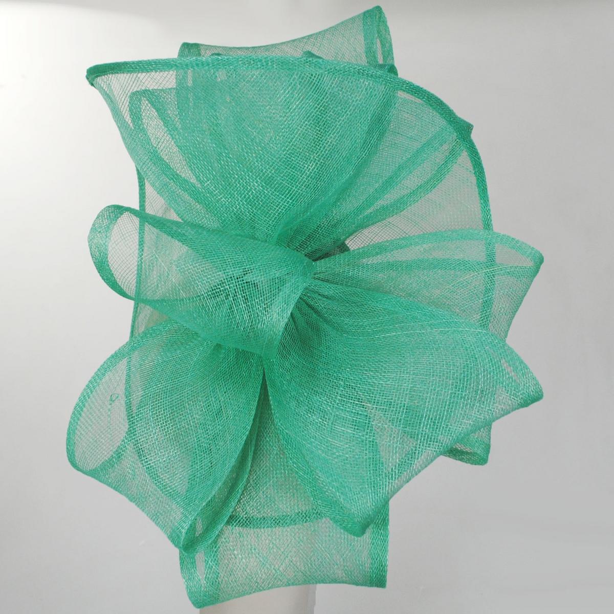 Kathy Jeanne | Abanico Sinamay Straw Fascinator Hat | 122426 | profile | EMERALD