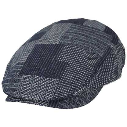 Bailey 1922 | Sparks Patchwork Cotton Flat Cap | 167246 | lead | DARK DENIM