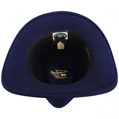 Scala | Dakota Wool Crushable Outback Hat | 130443 | under | NAVY