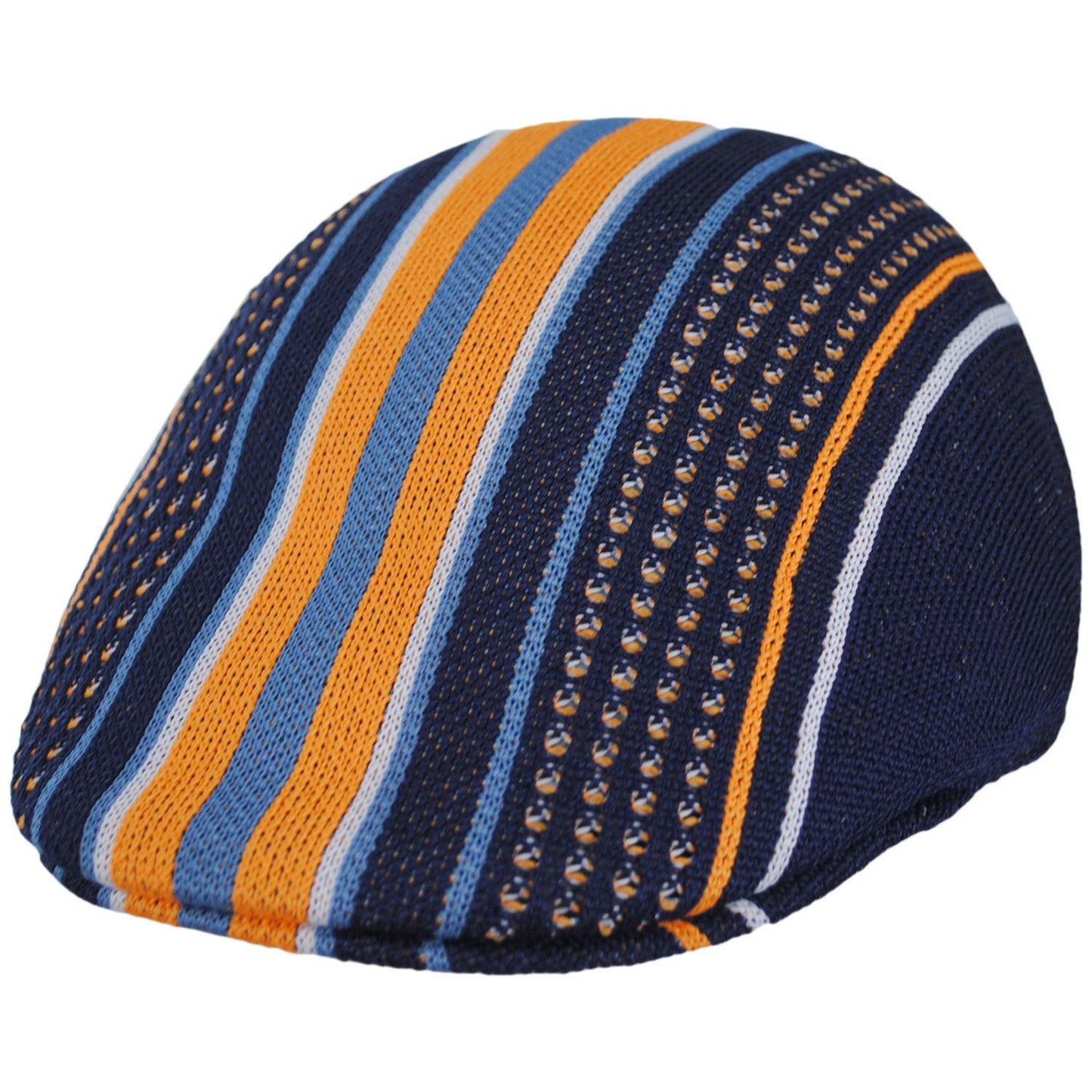 Kangol | Clubhouse Stripe 507 Ivy Cap | 161030 | lead | NAVY/ELECTRIC KUMQUAT