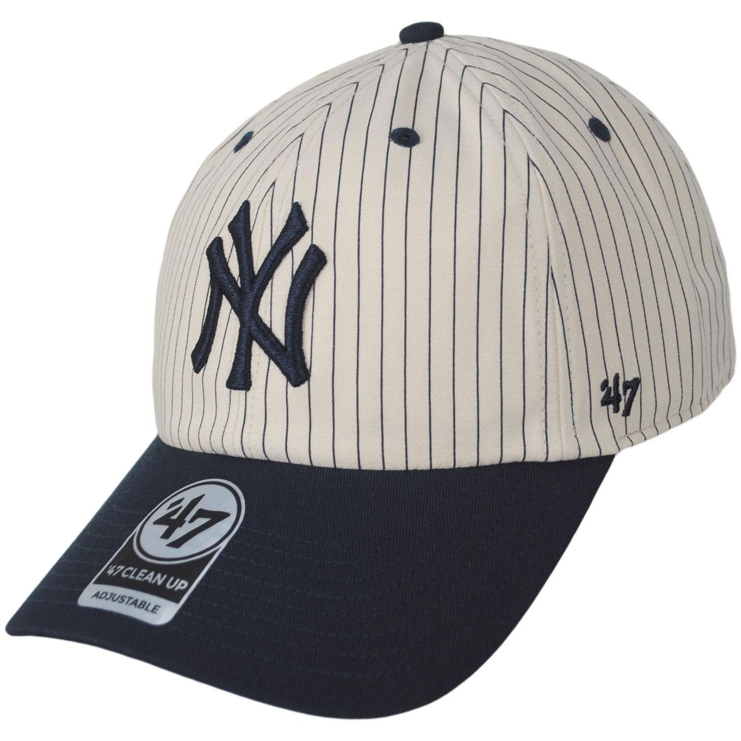 47 Brand | New York Yankees MLB Clean Up Strapback Baseball Cap Dad Hat | 203142 | lead | NATURAL